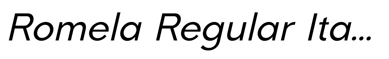 Romela Regular Italic
